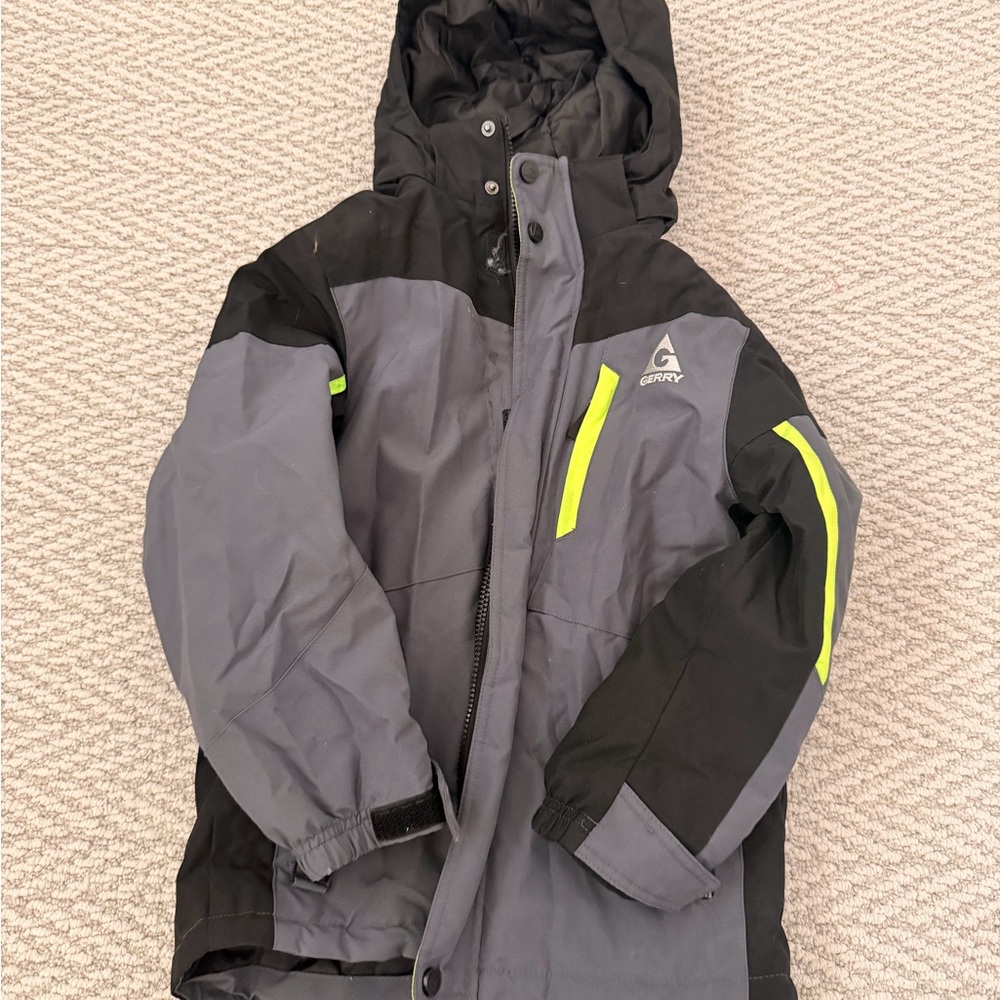 Gerry Weber Kids Jacket in Gray, Black, and Neon Yellow